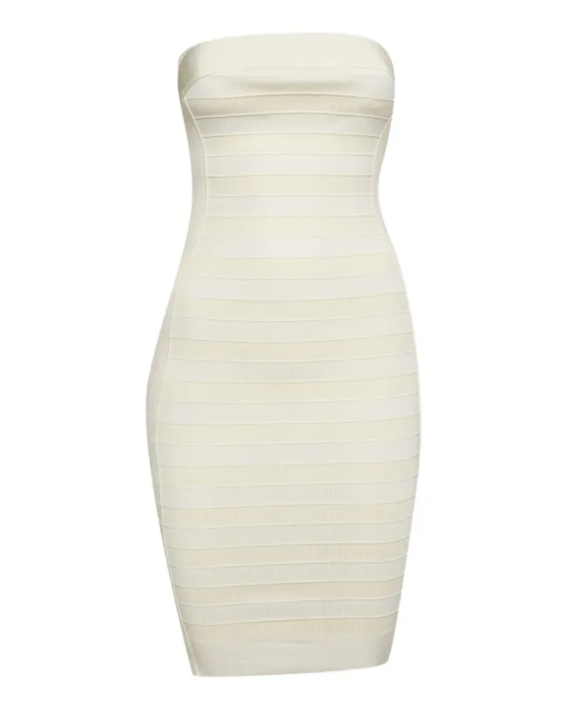 Elisabetta Franchi strapless striped mini dress - Nude Nude