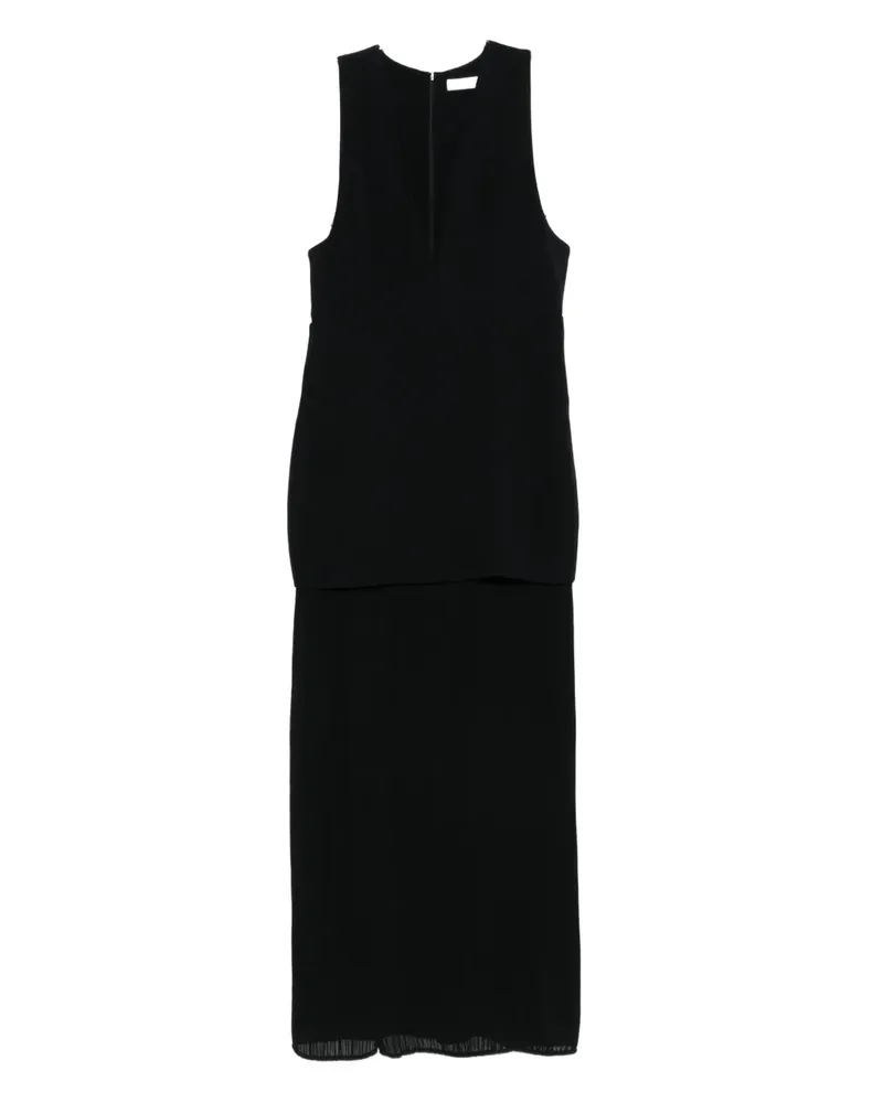 IRO Maxikleid mit Falten - Schwarz Schwarz