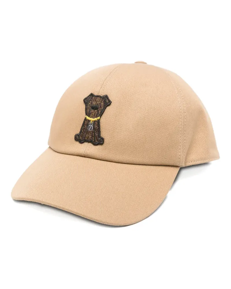 Fendi dog-embroidery baseball cap - Braun Braun