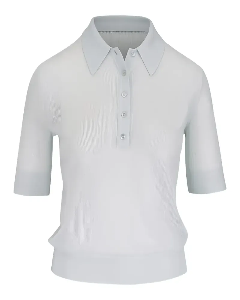 TWP short-sleeve knit polo shirt - Grau Grau