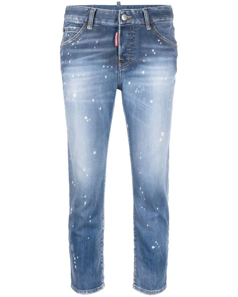 Dsquared2 Schmale Cropped-Jeans - Blau Blau