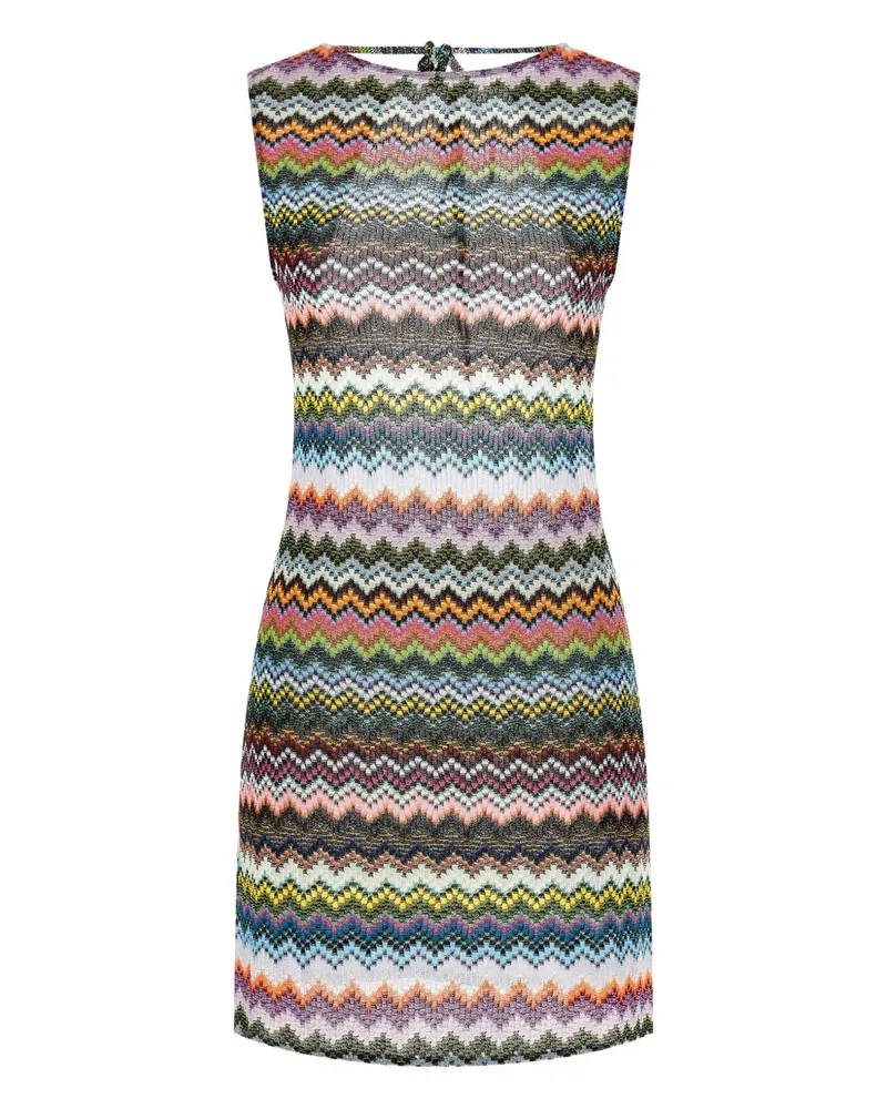 Missoni zig-zag knitted mini dress - Nude Nude