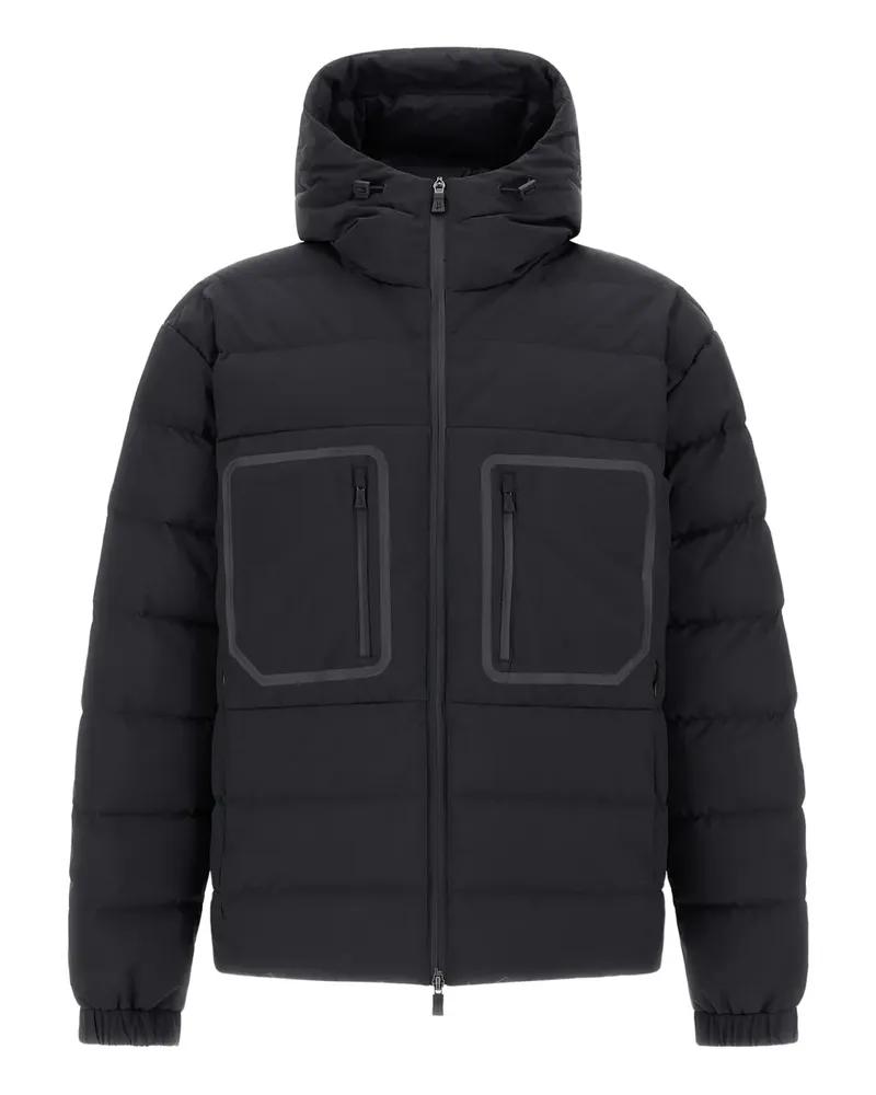 Herno Gefütterte Kapuzenjacke - Schwarz Schwarz