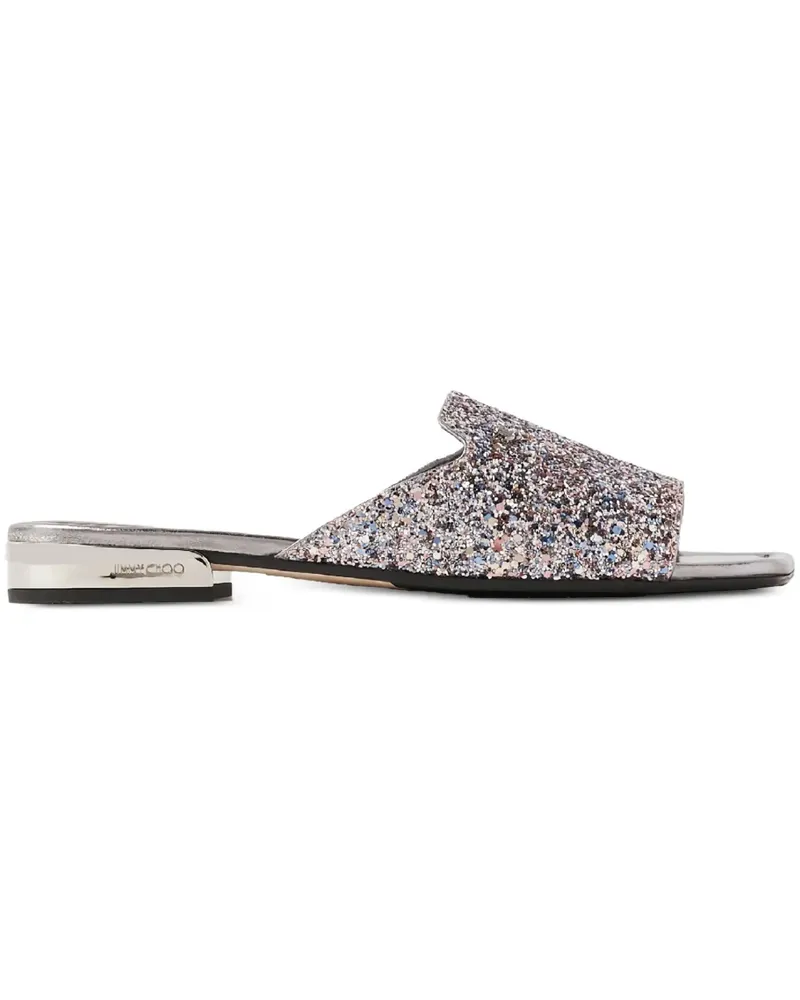 Jimmy Choo Nako Sandalen mit Glitter-Logo - Silber Silber