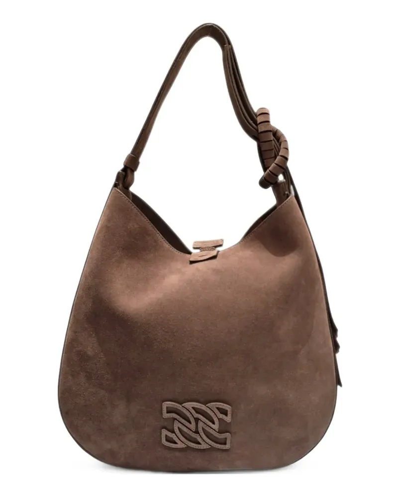 Casadei Vandome Handtasche aus Wildleder - Nude Nude