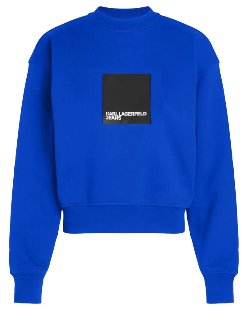 Karl Lagerfeld Sweatshirt aus Bio-Baumwolle mit Logo - Blau Blau