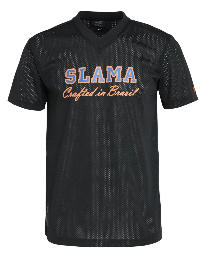 Amir Slama x New Era T-Shirt mit Logo-Print - Schwarz Schwarz