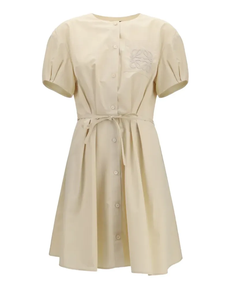 Loewe Anagram-detail mini dress - Nude Nude