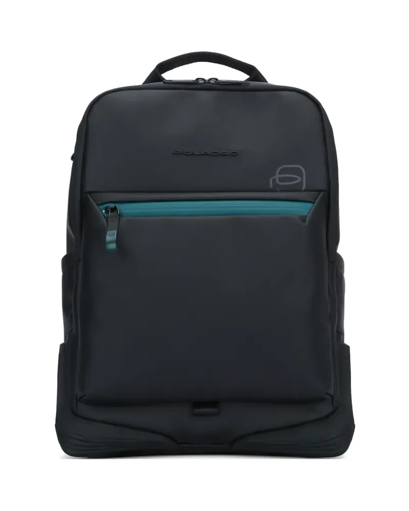 Piquadro water resistant zip-pocket backpack - Schwarz Schwarz