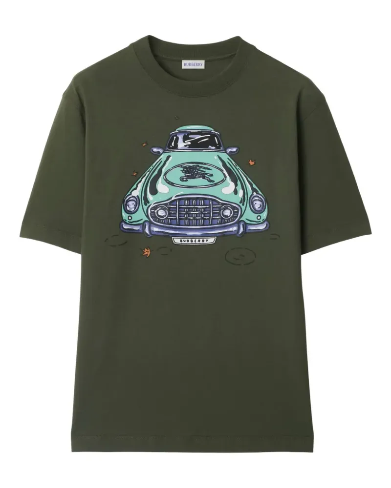 Burberry T-Shirt mit Auto-Print - Grün Grün