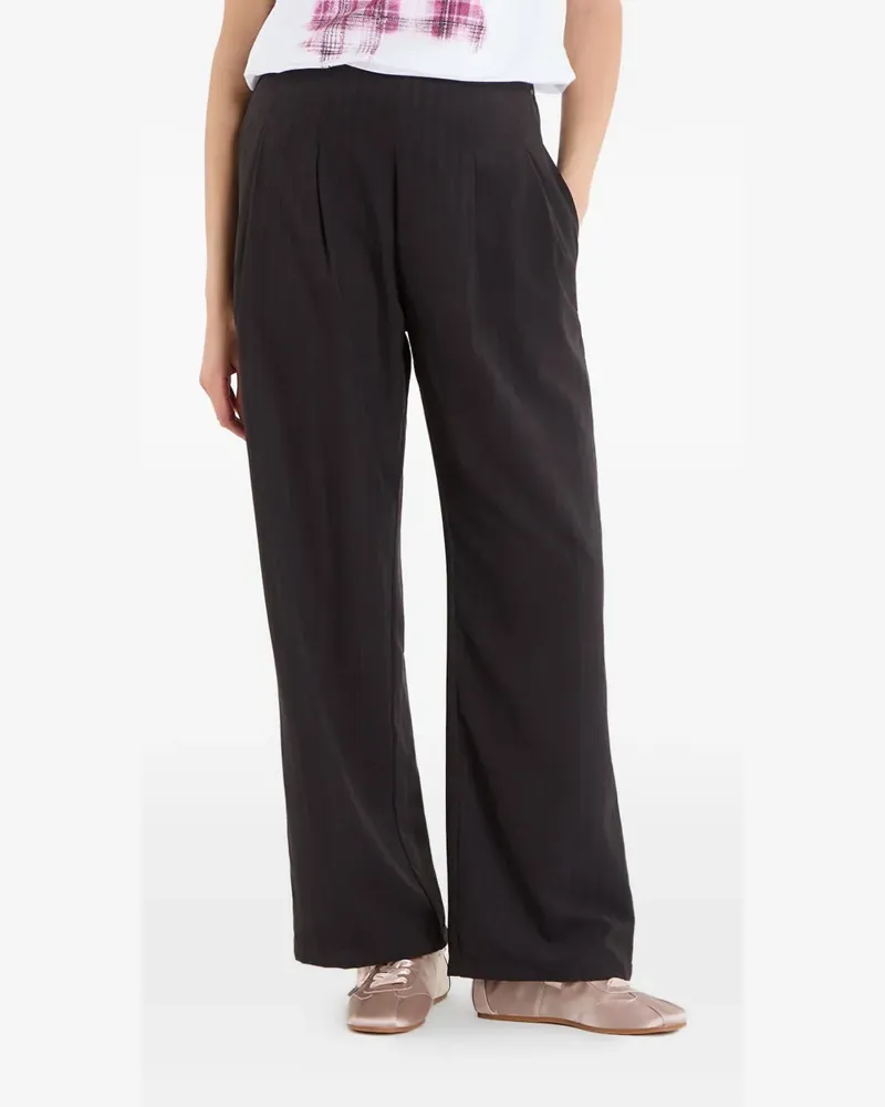 Desigual pinstripe pleated trousers - Schwarz Schwarz