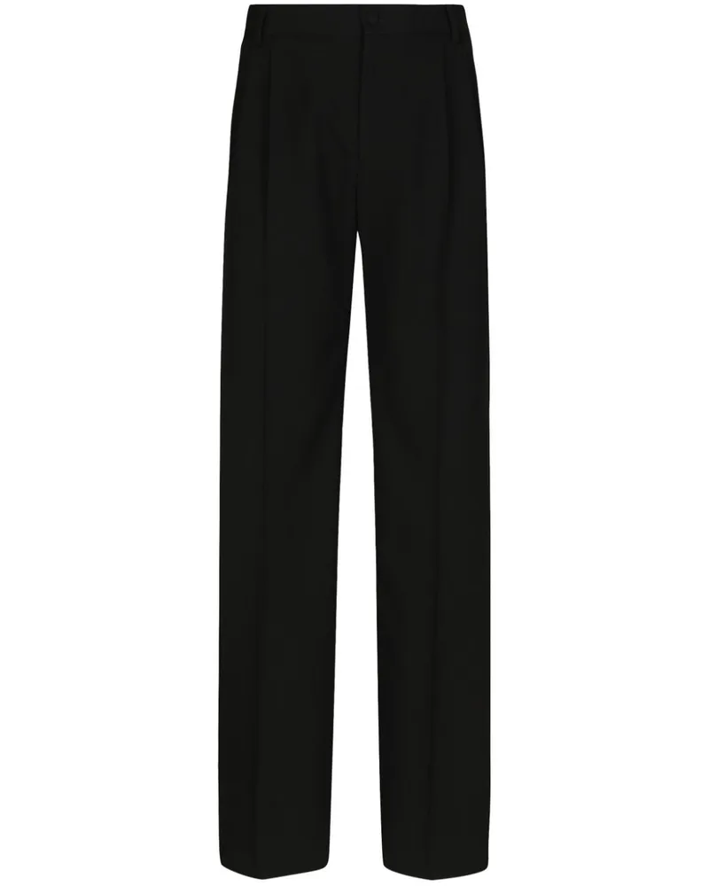Dolce & Gabbana Hose mit weitem Bein - Schwarz Schwarz