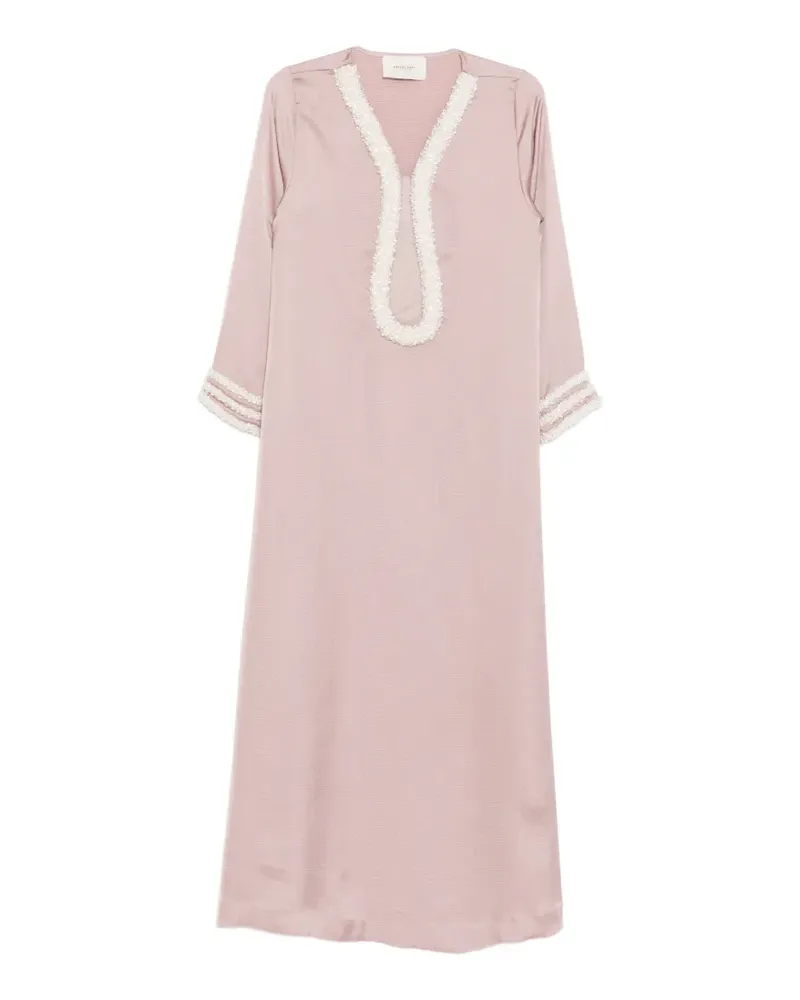 SHATHA ESSA Maxikleid mit Kristallverzierung - Rosa Rosa