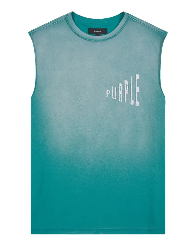 PURPLE BRAND Amplified logo-print tank top - Grün Grün