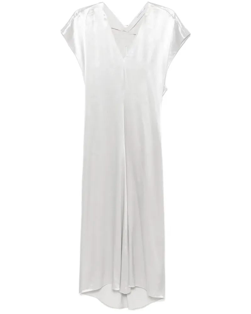 Patrizia Pepe Midikleid aus Satin - Silber Silber