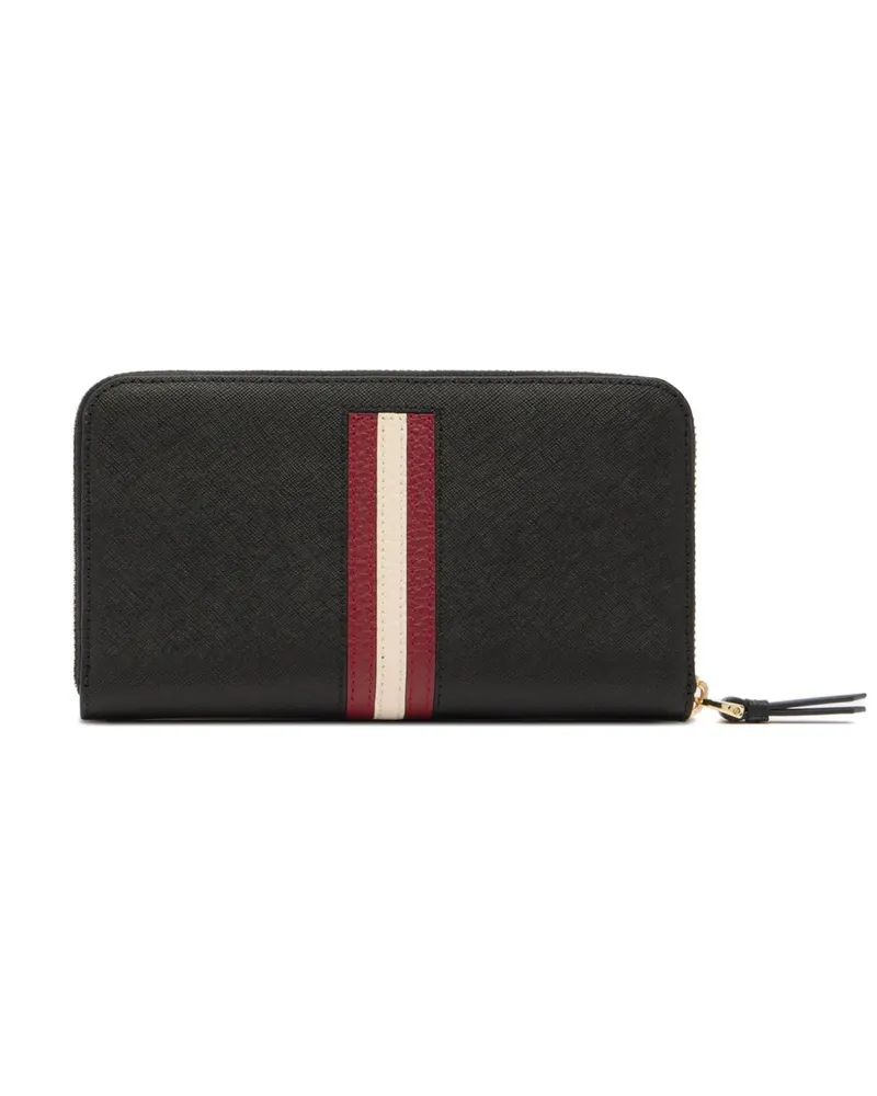 Bally embossed ribbon leather wallet - Schwarz Schwarz