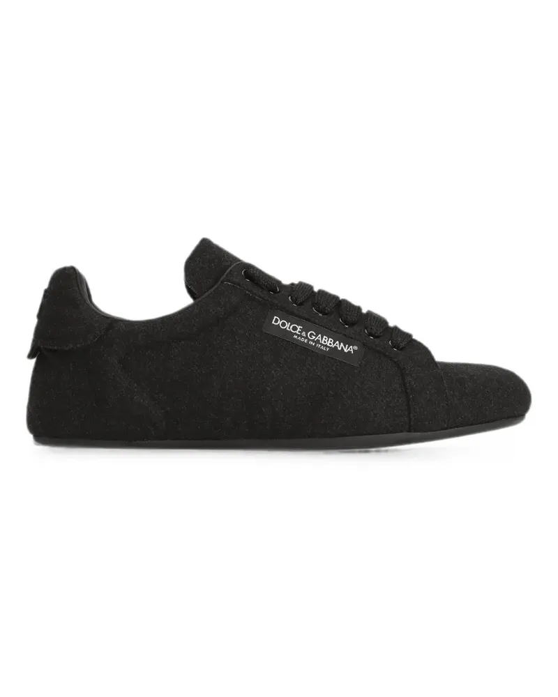 Dolce & Gabbana split leather Portofino Soft sneakers - Schwarz Schwarz