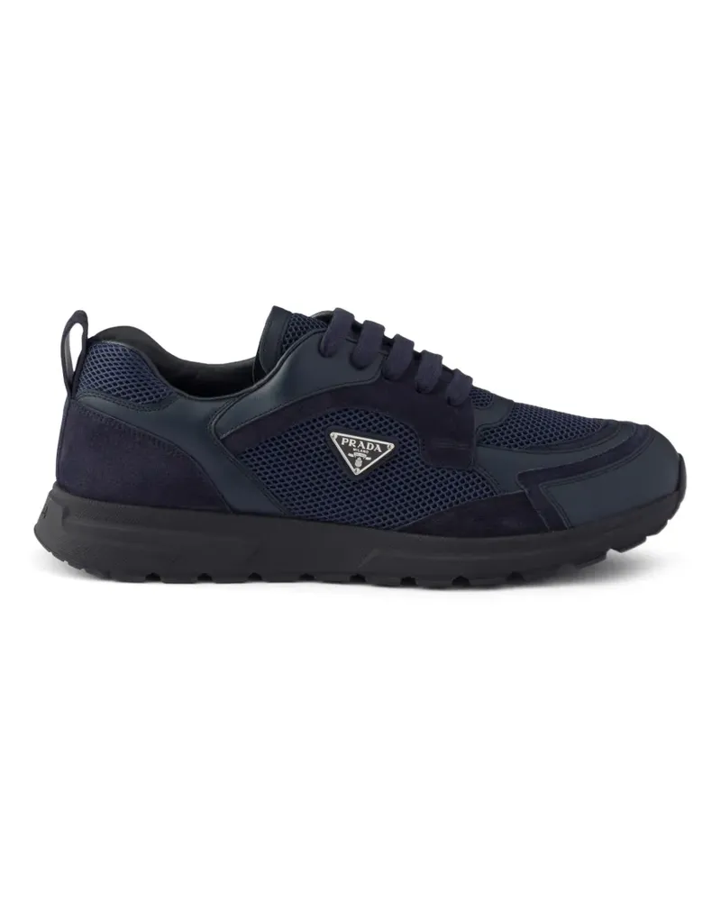 Prada Prax Sneakers aus Leder und Stoff - Blau Blau
