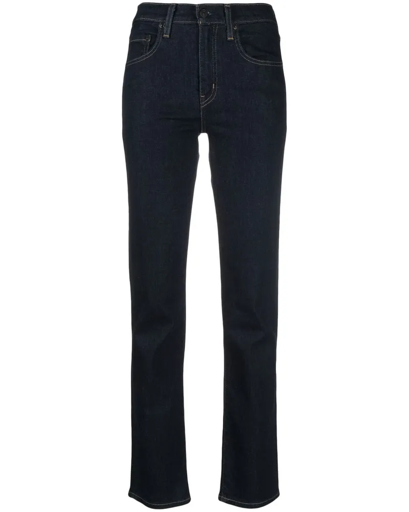 Levi's Halbhohe Straight-Leg-Jeans - Blau Blau