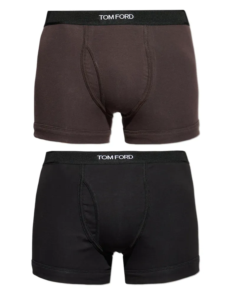 Tom Ford Boxershorts aus Baumwollgemisch (2er-Pack) - Schwarz Schwarz