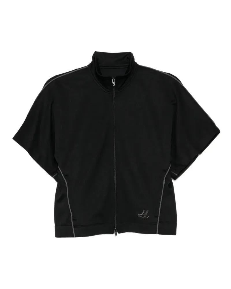 JUUN.J logo-embroidered jacket - Schwarz Schwarz