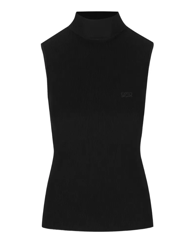 Loewe Fein gestricktes Top - Schwarz Schwarz