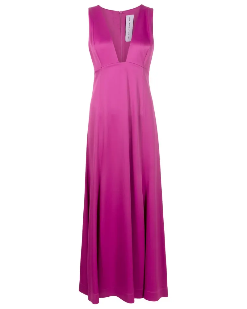 Gloria Coelho Midikleid mit V-Ausschnitt - Violett Violett