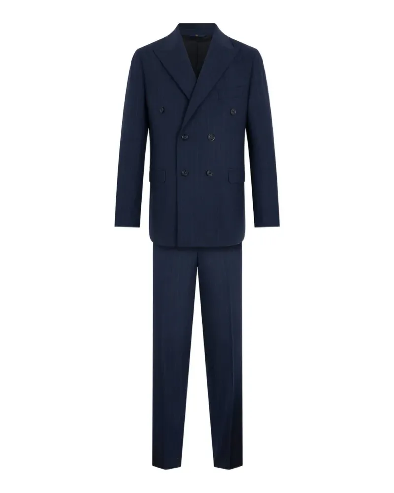 Brooks Brothers Doppelreihiger Anzug mit Nadelstreifen - Blau Blau