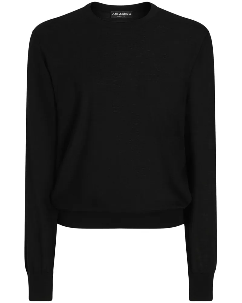 Dolce & Gabbana Gerippter Pullover - Schwarz Schwarz