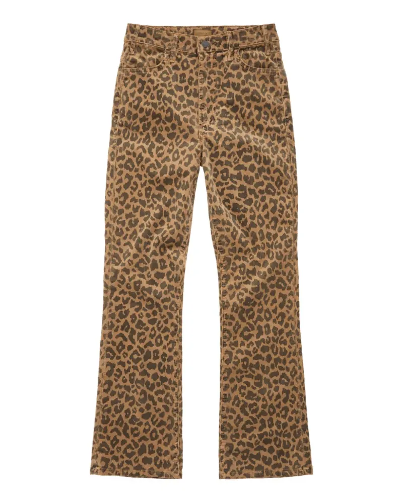 Mother The Hustler Flood Jeans mit Leopardenprint - Braun Braun