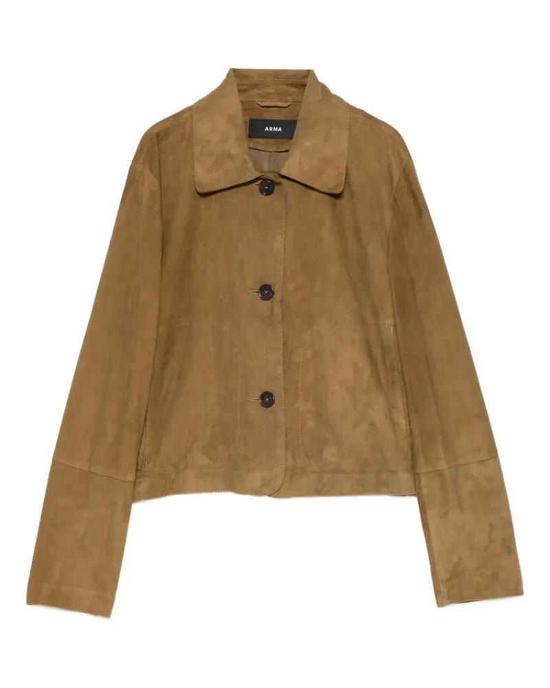 Arma button suede jacket - Braun Braun