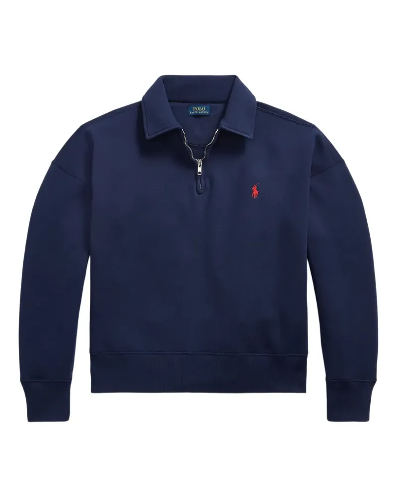 Ralph Lauren quarter-zip logo-embroidered sweatshirt - Blau Blau