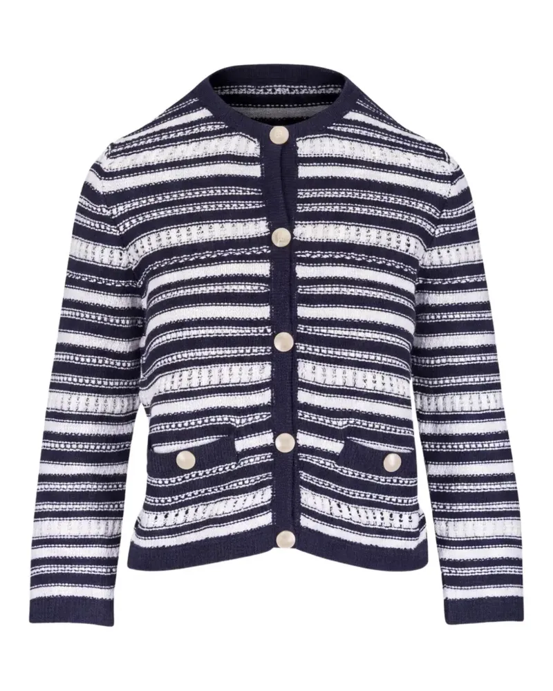 Veronica Beard Gestreifter Bellingham Cardigan - Blau Blau