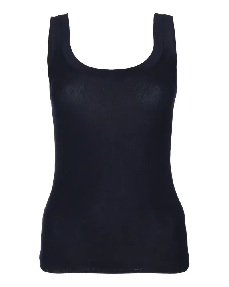 Elisabetta Franchi Tanktop aus geripptem Strick - Blau Blau