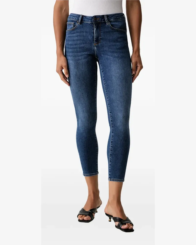 Fracomina Cropped-Jeans mit Schnürung - Blau Blau
