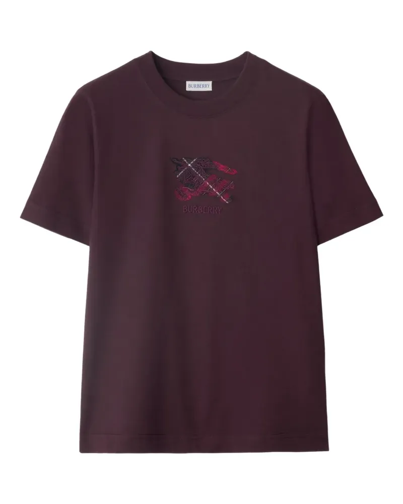 Burberry T-Shirt mit Ritteremblem - Rot Rot