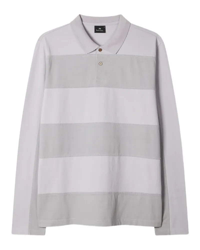 Paul Smith striped long-sleeve polo shirt - Grau Grau