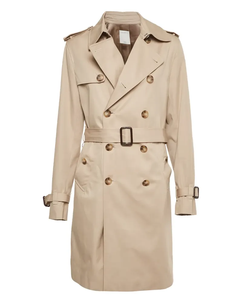 Sandro double-breasted trench coat - Nude Nude
