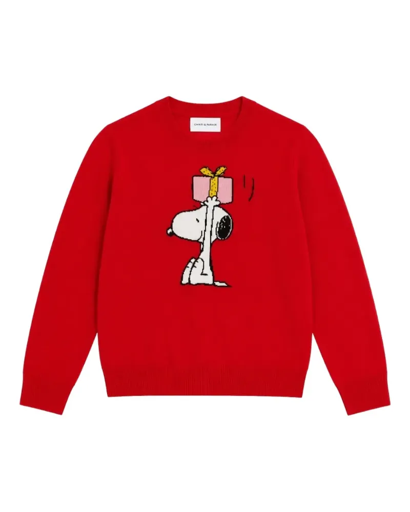 Chinti & Parker Snoopy Gift Pullover - Rot Rot