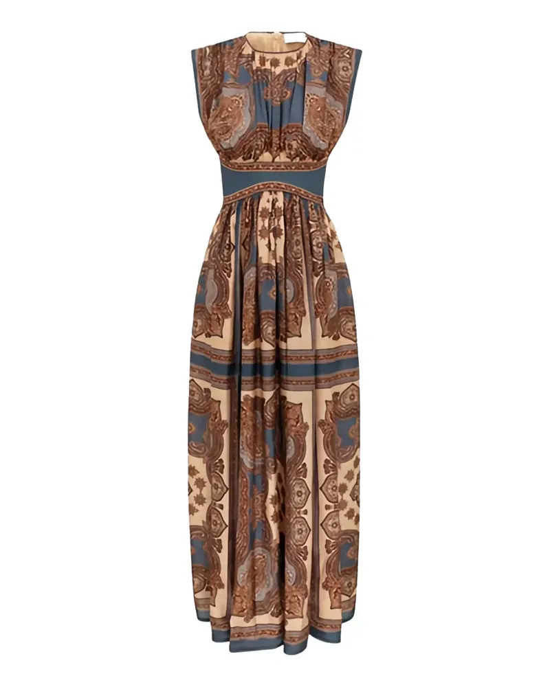 Zimmermann paisley-print silk maxi dress - Braun Braun