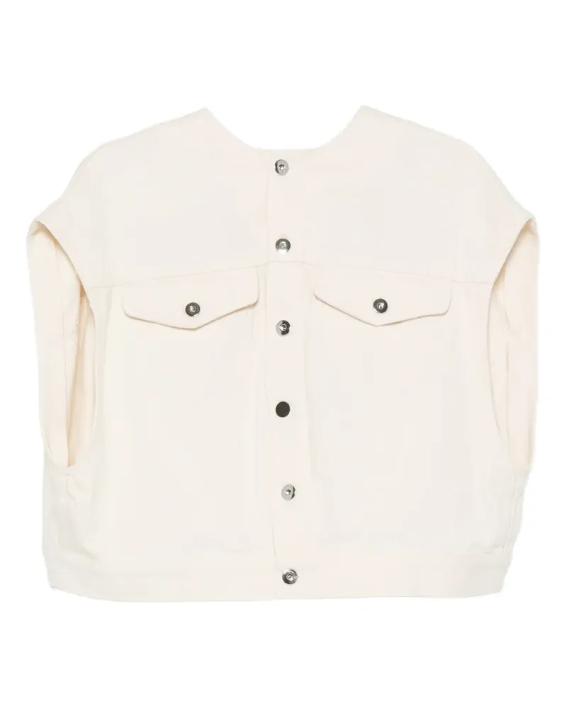 Liviana Conti button-up gilet - Nude Nude