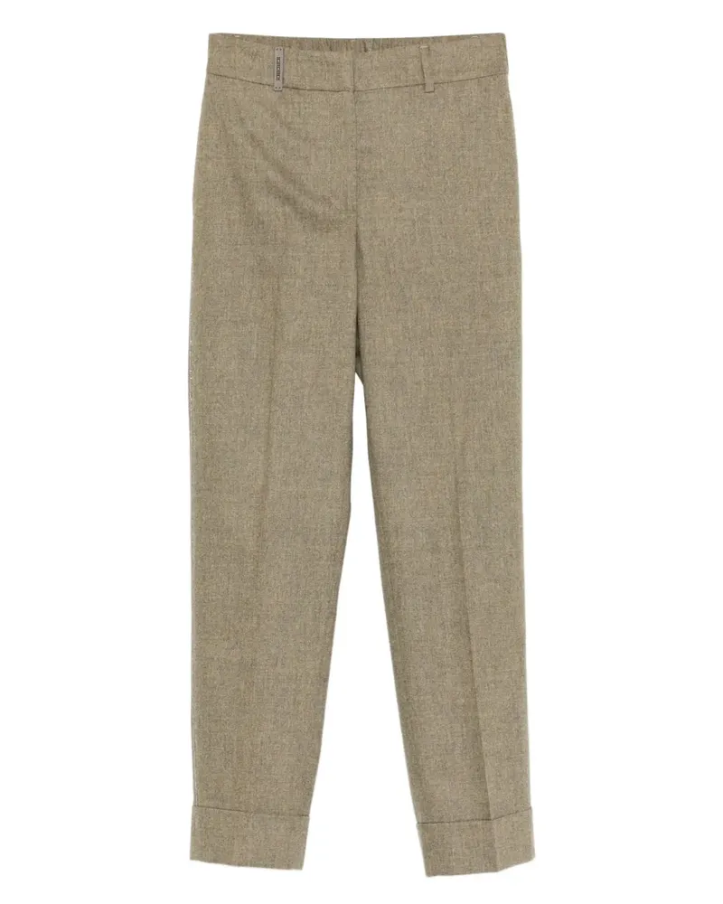 Peserico Cropped-Hose mit Umschlag - Nude Nude