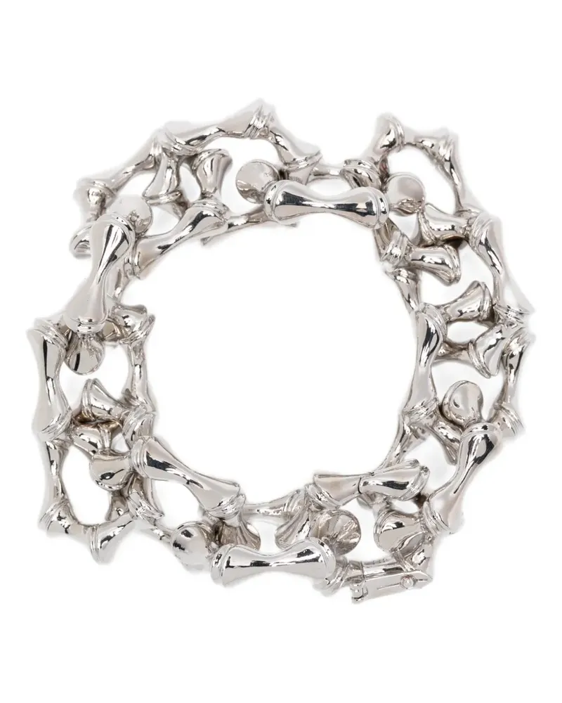 Eddie Borgo Gliederarmband im Bambus-Design - Silber Silber
