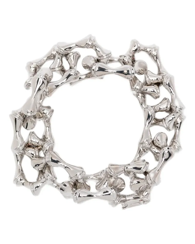 Eddie Borgo Gliederarmband im Bambus-Design - Silber Silber