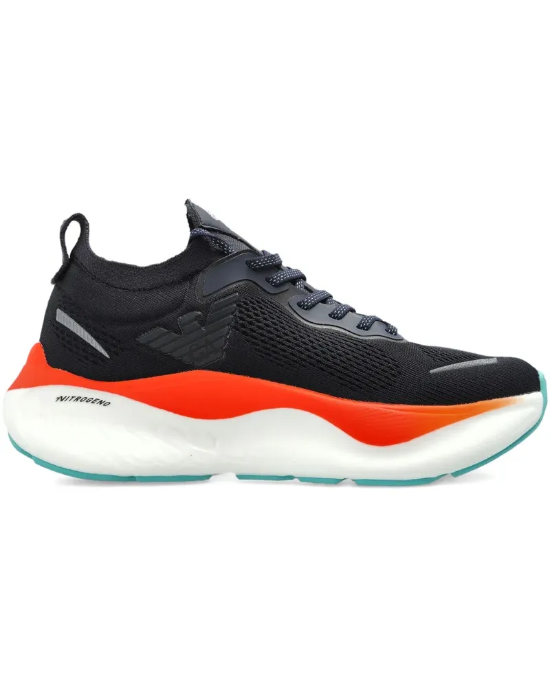 EA7 Sneakers mit Schnürung - Schwarz Schwarz