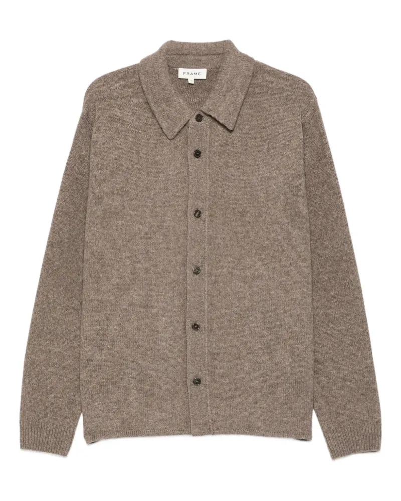 Frame Denim Geknöpfter Cardigan mit Polokragen - Braun Braun