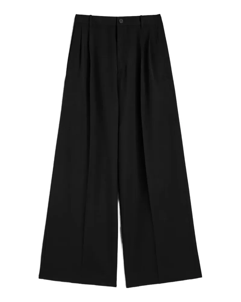 Jil Sander Hose mit Bundfalten - Schwarz Schwarz