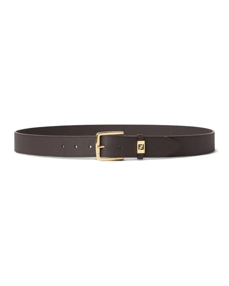 Fendi FF-plaque buckled belt - Braun Braun
