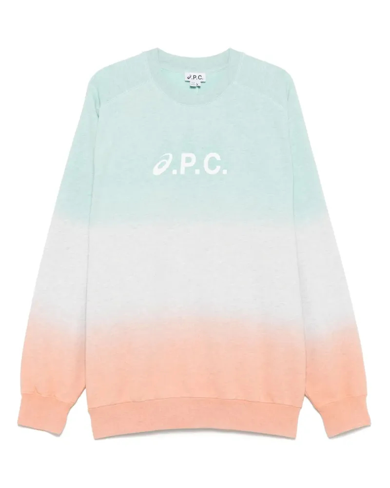 A.P.C. x Asics Pullover mit Logo-Print - Grün Grün