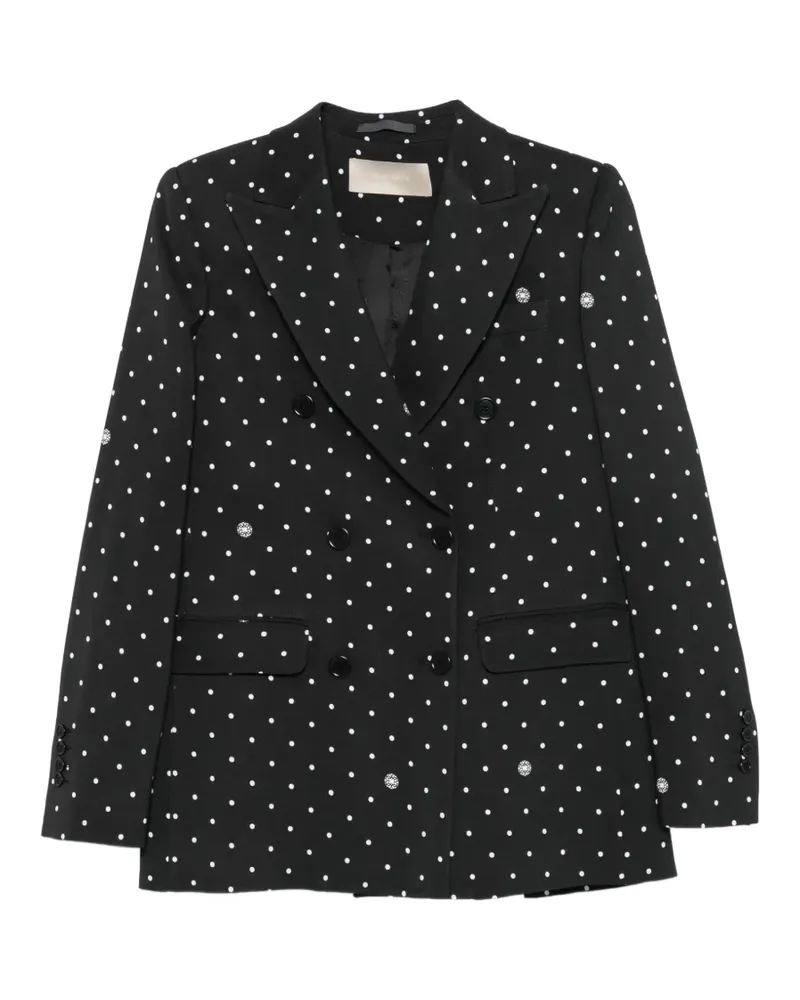 Elie Saab Gepunkteter Blazer - Schwarz Schwarz